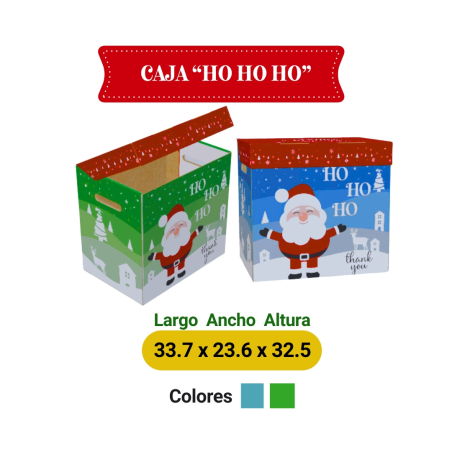 CAJA NAVIDEÑA "HO HO HO "