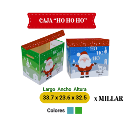 CAJA NAVIDEÑA "HO HO HO " X MILLAR