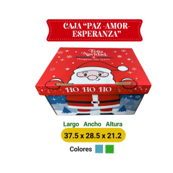 CAJA NAVIDEÑA PAZ AMOR Y ESPERANZA
