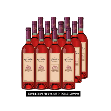 Vino Rosé SANTIAGO QUEIROLO Semiseco Botella 750ml x 12 UN.