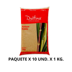 PAQUETE DULFINA AZÚCAR RUBIA 1 KG