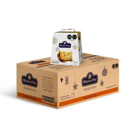 Panetón Blanca Flor Caja x 900 gr. Caja x 6